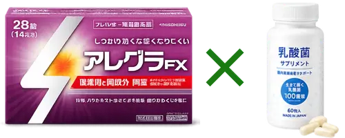 アレグラFX×乳酸菌サプリ